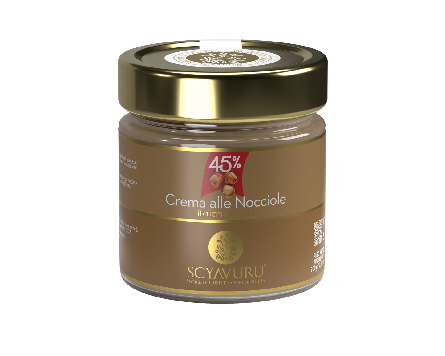Crema alla nocciola(45%) 200gr