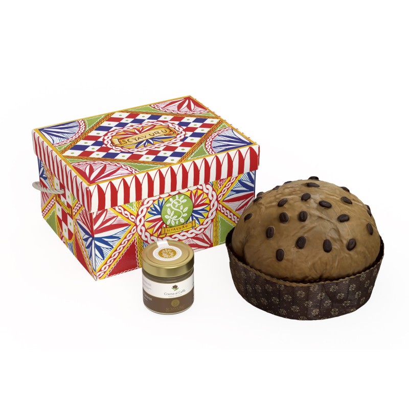 Panettone con crema spalmabile al caffè