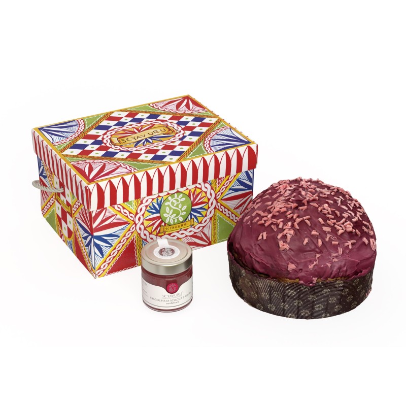 Panettone con confettura di fragolina